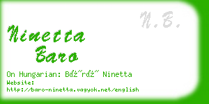ninetta baro business card